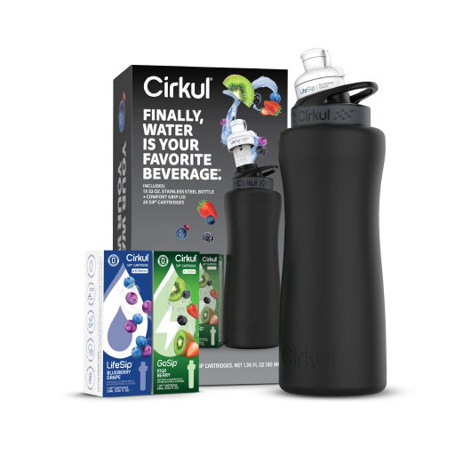 32oz. Matte Black Stainless Steel Bottle Starter Kit M1